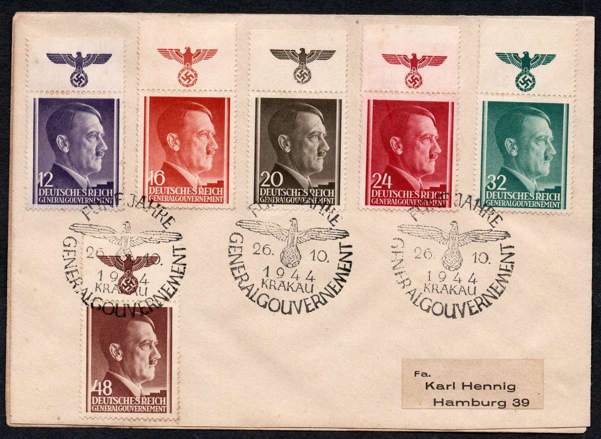 POLAND(GERMAN OCCUPATION) 1944 HITLER HEAD COVER WITH CONTROLS - SEE SCANS