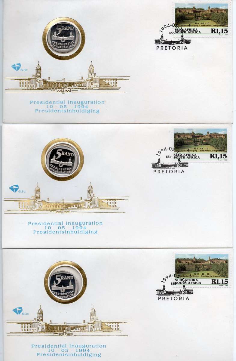 RSA - COIN COVERS X 3 : NO STEPS, PARTIAL STEPS & FULL STEPS - SUPERB CONDITION - SEE SCANS