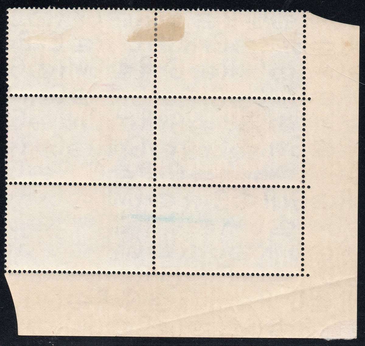 GREAT BRITAIN SG496/496a 3d VIOLET CORNER MARGINAL BO6, BOTTOM RIGHT STAMP WITH CROWN FLAW MM/UM