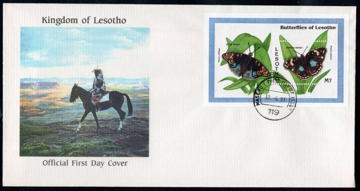 LESOTHO - BUTTERFLY THEMATICS - FIVE(5) COVERS - SEE ALL SCANS