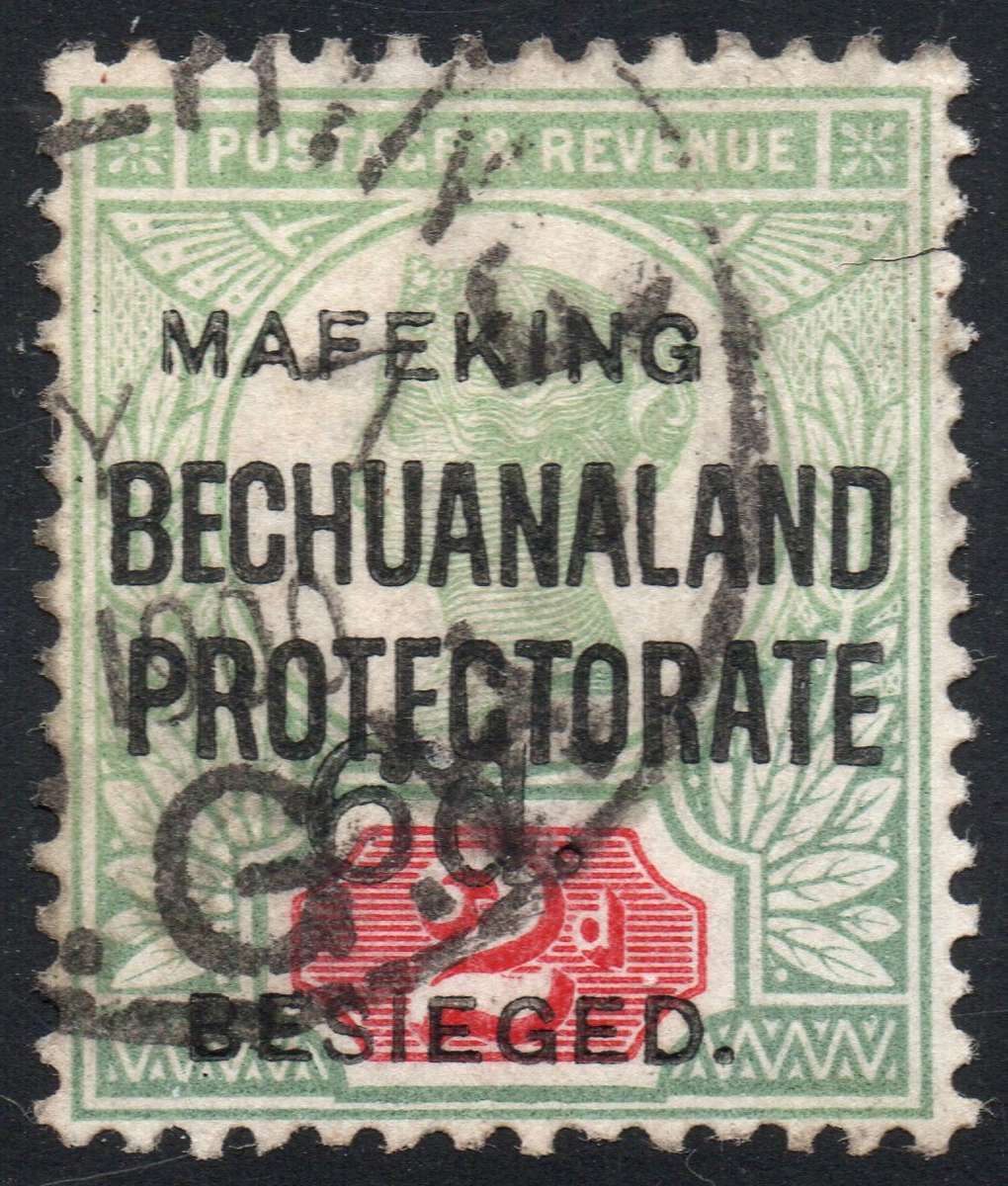 MAFEKING 1900 SG13 : 6d on 2d GREEN & CARMINE - SURCHARGE AS T2 - VFU - SEE BELOW