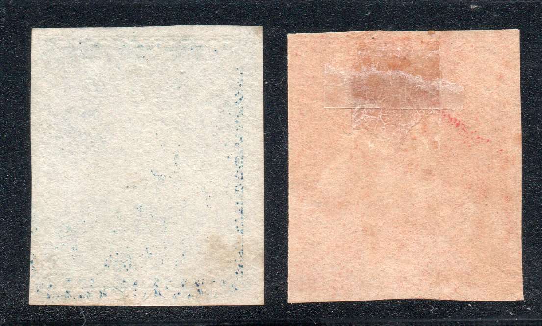 MAURITIUS 1858-62 SG28 SG31 VERMILLION & BLUE - MM - SEE SCANS