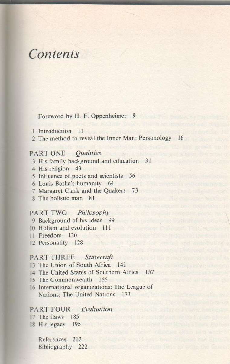 THE HOLISTIC SMUTS , A STUDY IN PERSONALITY - PIET BEUKES (1 ST PUBL 1989) FOREWORD H.F. OPPENHEIMER