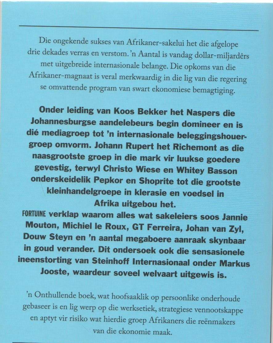FORTUINE, DIE WEL EN WEE VAN AFRIKANER-MAGNATE - EBBE DOMMISSE ((2021)