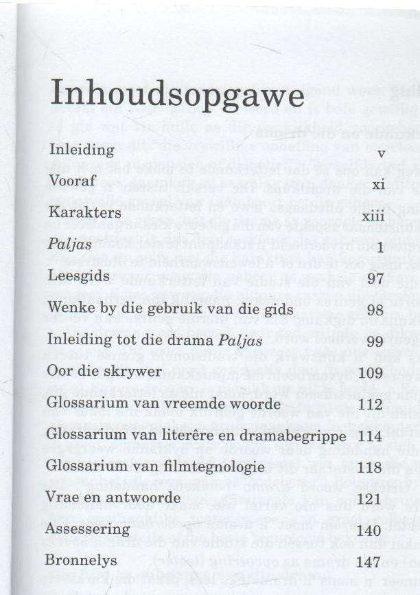 PALJAS - CHRIS BARNARD (DIE FILMDRAAIBOEK SKOOLUITGAWE - 2013)