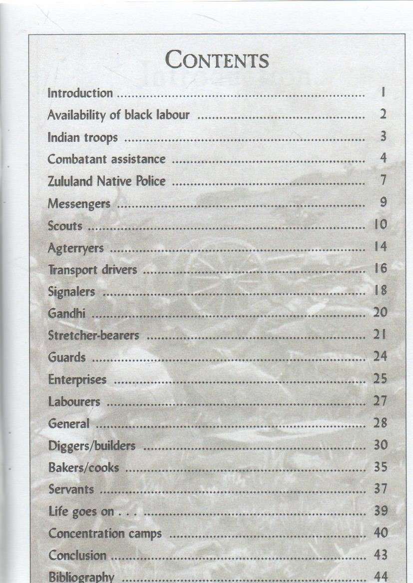 NOT ONLY A WHITE MAN'S WAR , COMPILED BY ELAINE PIETERS 1999, VOORTREKKER MUSEUM- ANGLO-BOER WAR