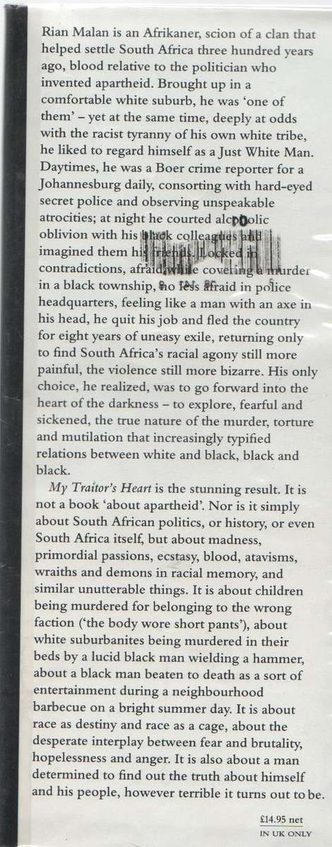 MY TRAITOR'S HEART - RIAN MALAN (1ST PUBLISHED 1990)