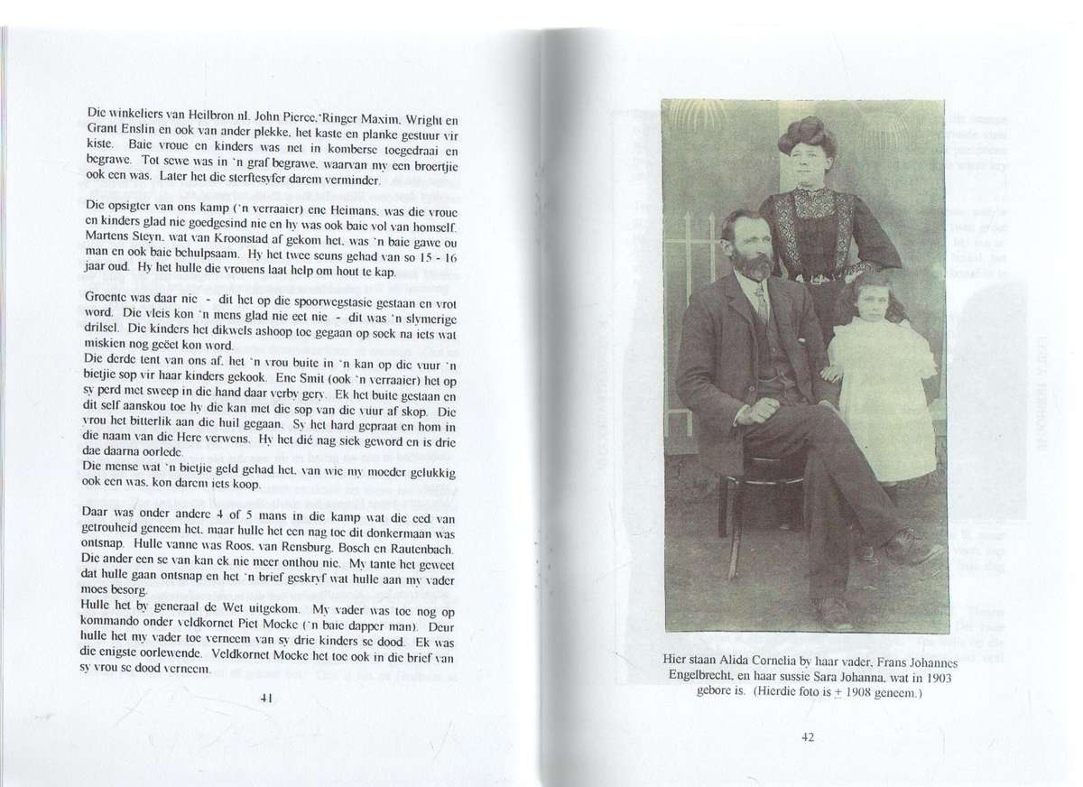 HERINNERINGE AAN DIE TWEEDE VRYHEIDSOORLOG - ENGELBRECHT-FAMILIEBOND (AUGUSTUS 2001)