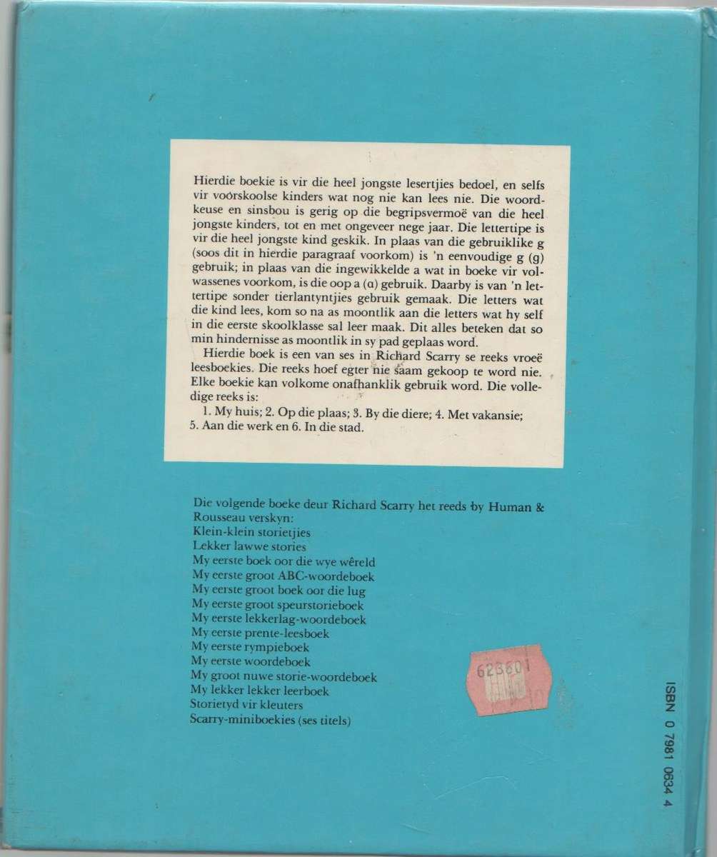 MET VAKANSIE 'N EERSTE LEESBOEKIE - RICHARD SCARRY (1976)