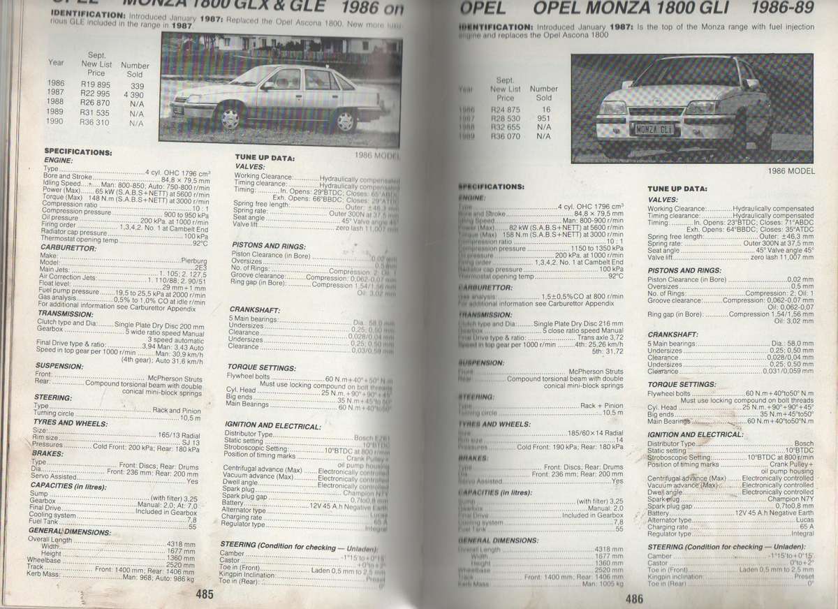 AUTO DATA DIGEST 1991/92 - BILL CALCUTT, OSCAR PERUCH AND MATHUYS VOSLOO (17 TH EDITION 1991)
