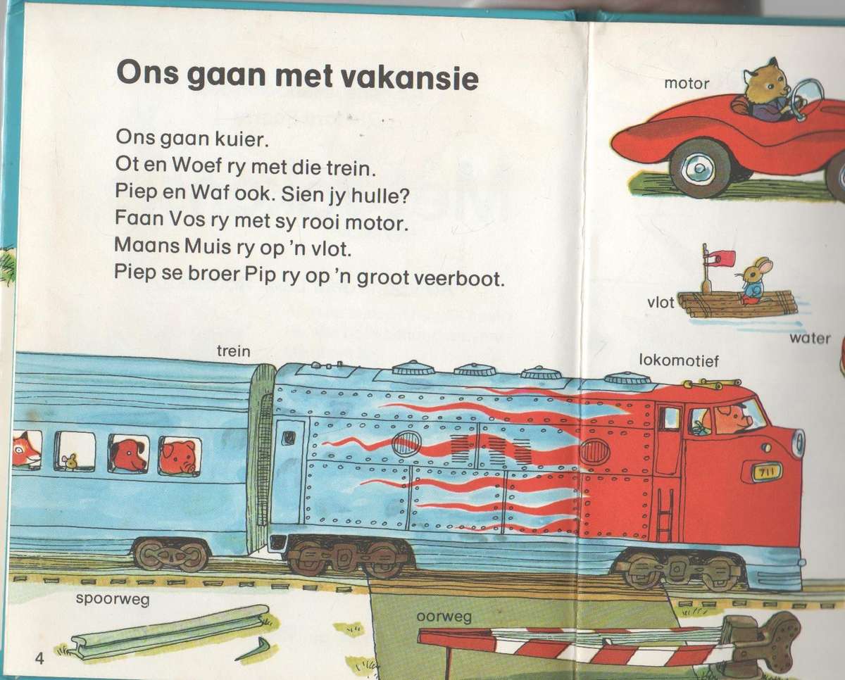 MET VAKANSIE 'N EERSTE LEESBOEKIE - RICHARD SCARRY (1976)