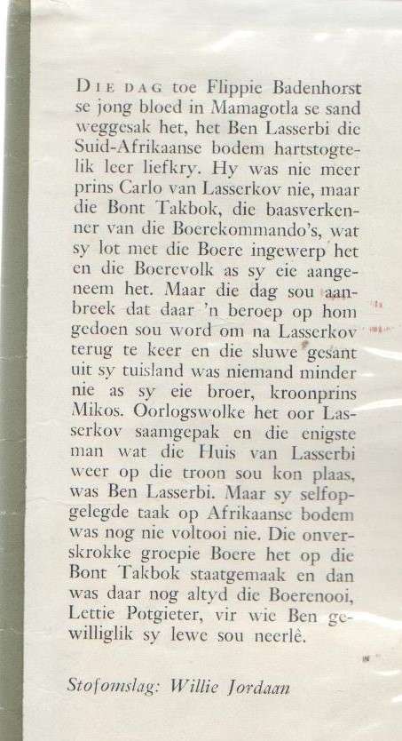 DIE BONT TAKBOK VERKEN - MIKRO (BOEREOORLOGVERHAAL - 2 DE DRUK 1963)