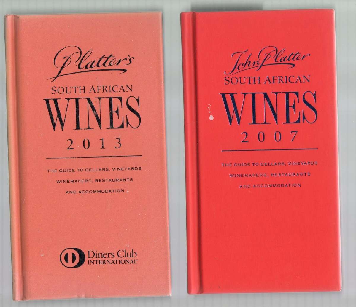 TEN PLATTER'S WINE GUIDES BY DINERS CLUB INTERNATIONAL (1997 - 2019 SOUTH AFRICAN WINE GUIDE)