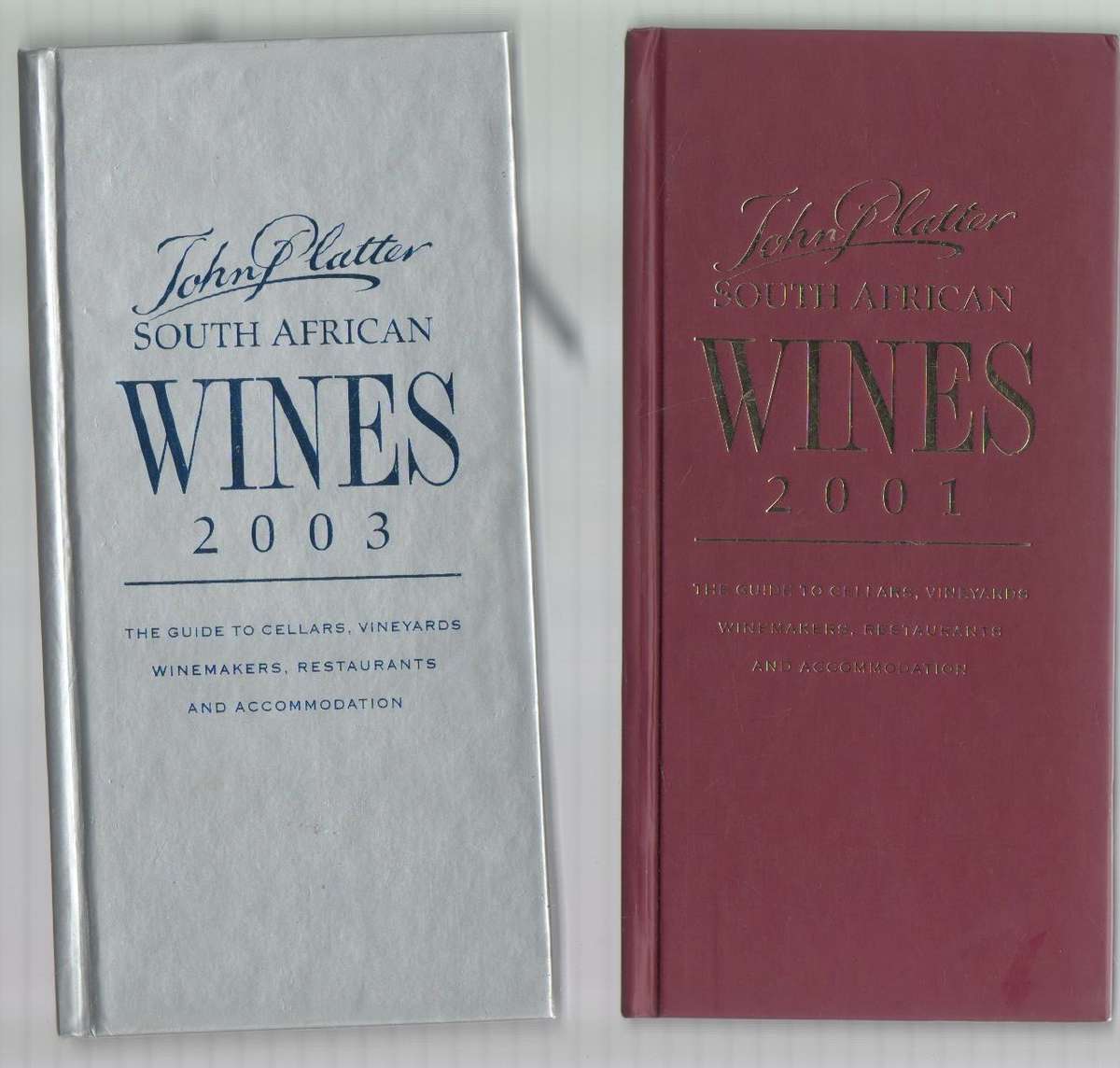 TEN PLATTER'S WINE GUIDES BY DINERS CLUB INTERNATIONAL (1997 - 2019 SOUTH AFRICAN WINE GUIDE)