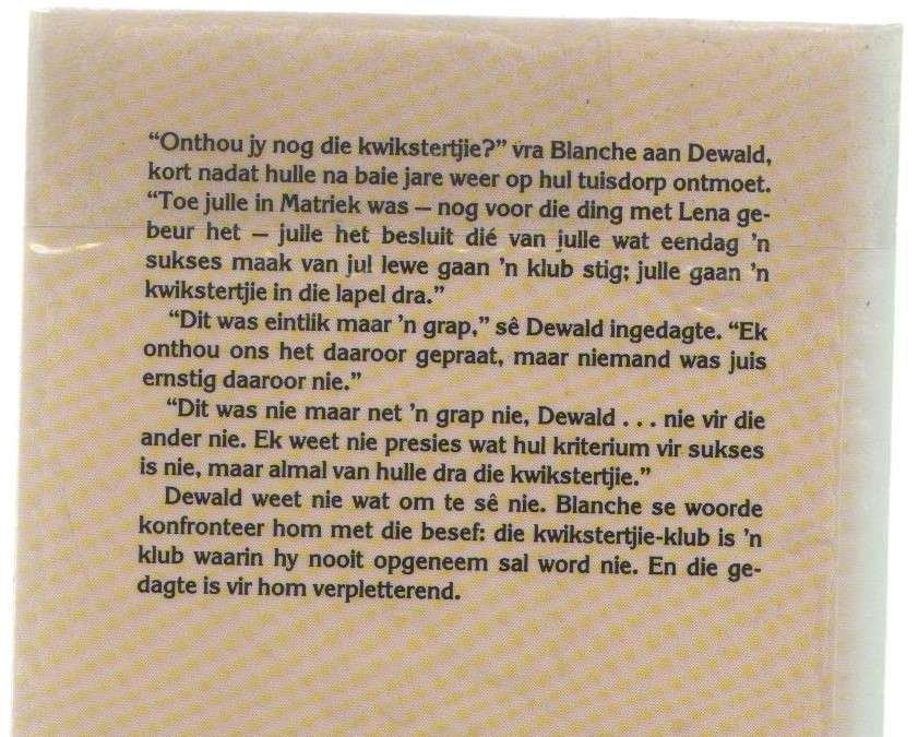 DIE KWIKSTERTJIE - JAN SCHOLTZ (2 DE UITGAWE 1992)