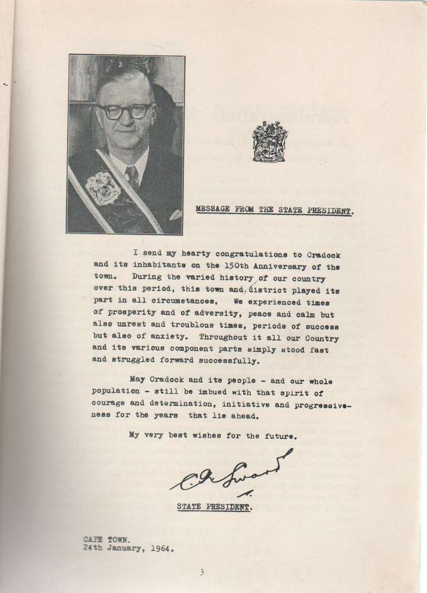 CRADOCK 1814 - 1964  - ANDERHALFEEUFEESBROSJURE / 150 TH ANNIVERSARY BROCHURE (SPONSERED BY MUNICIP)