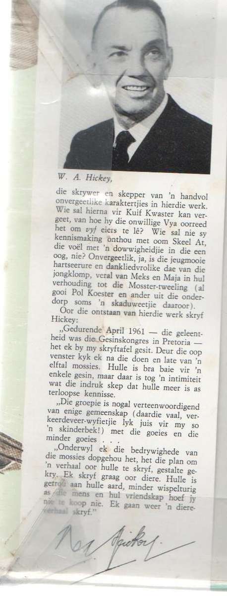 TWEE VIR 'N STUIWER - W A HICKEY (8 STE DRUK 1973)