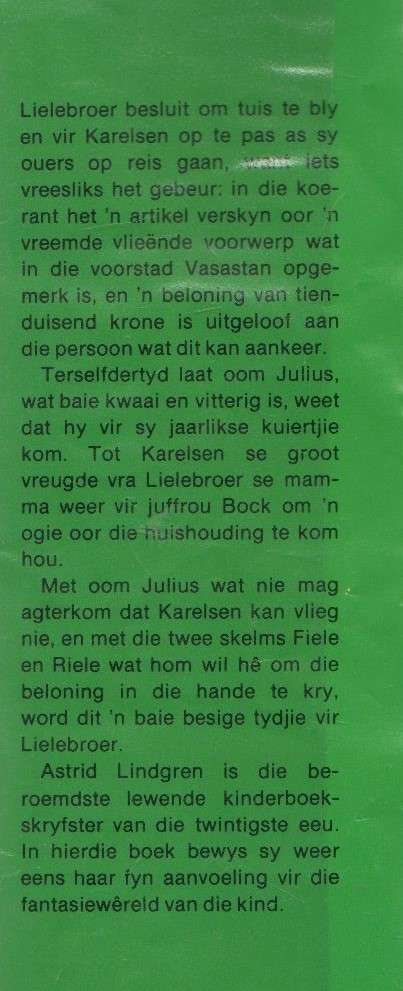 DIE WERELD SE BESTE KARELSEN - ASTRID LINDGREN  (TV REEKS AFRIKAANSE UITG 1979)