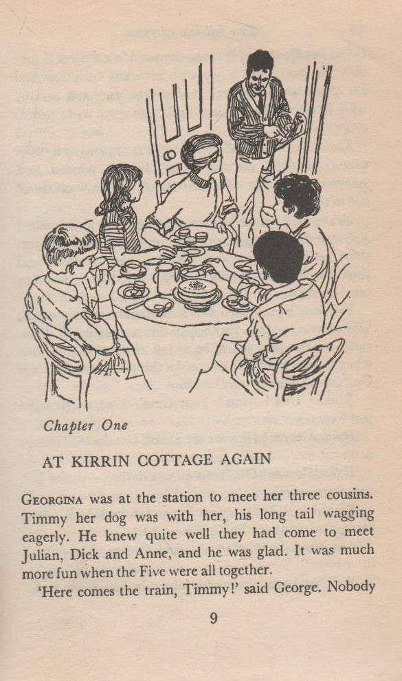 THE FAMOUS FIVE: FIVE FALL INTO ADVENTURE - ENID BLYTON (24 TH IMPRESSION 1986)