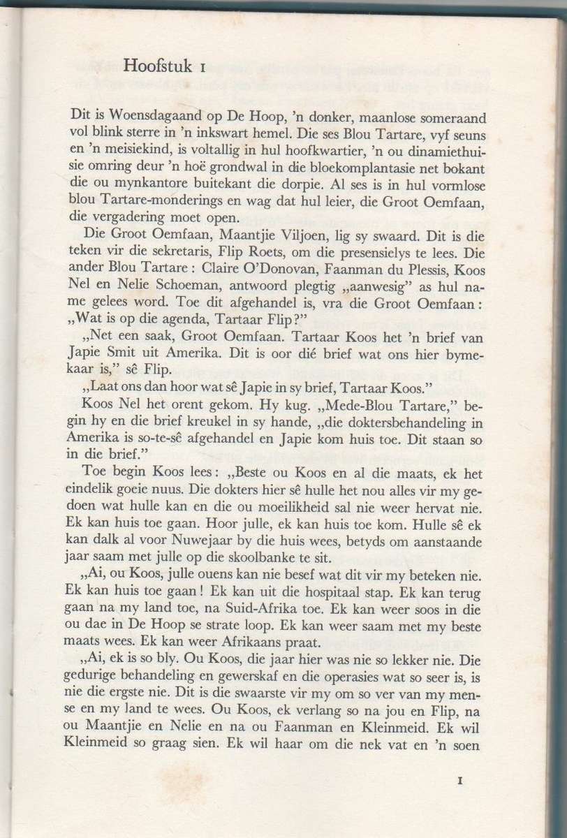 DIE BLOU TARTARE: FAANMAN SLAAGS MET TERRORISTE - H S VAN BLERK (1979)
