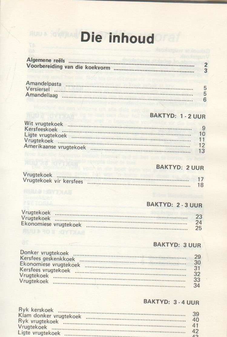 VRUGTEKOEKRESEPTE - ERINA BEZUIDENHOUT (1 STE UITGAWE 1977)