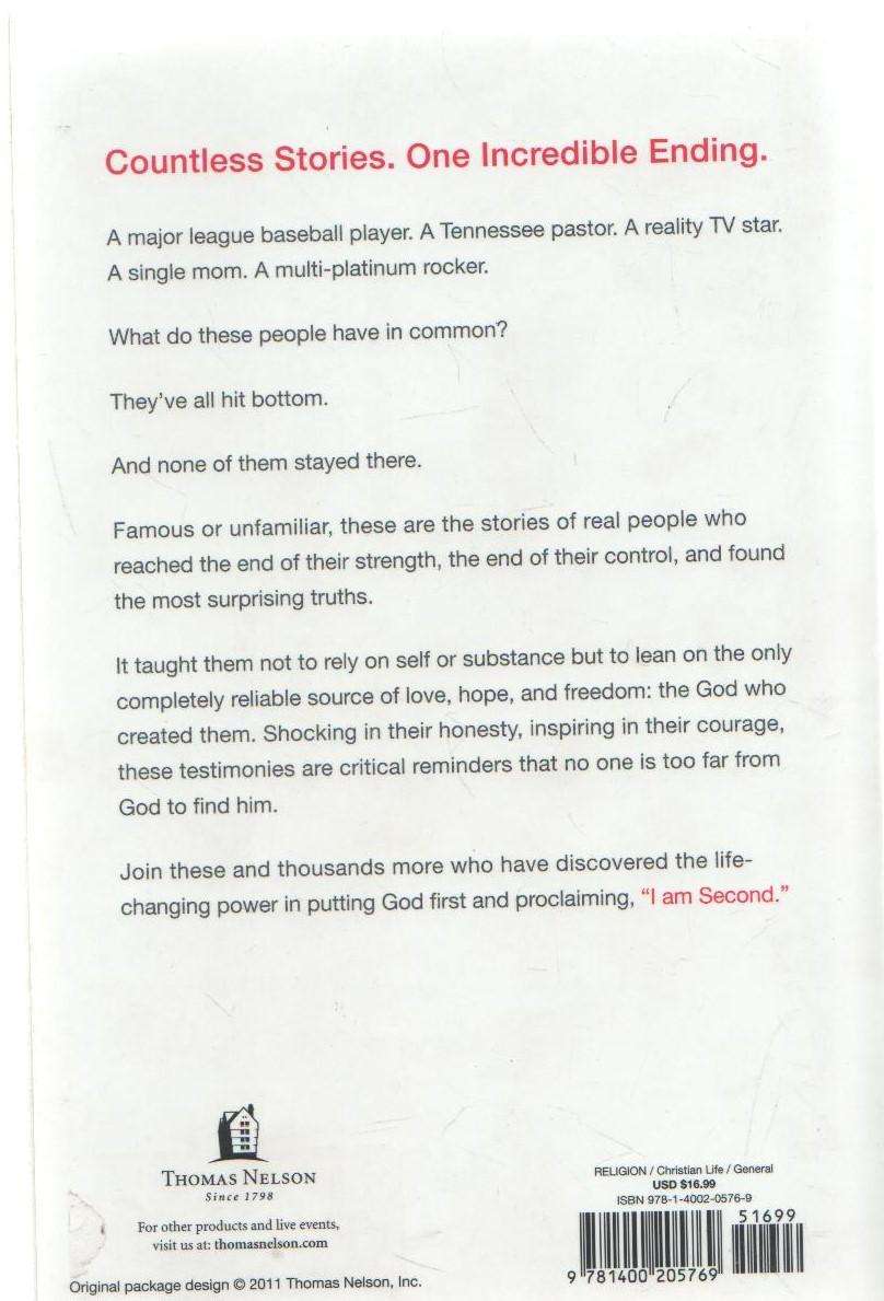 I AM SECOND. REAL STORIES. CHANGING LIVES - DOUG BENDER & DAVE STERRETT (2013)
