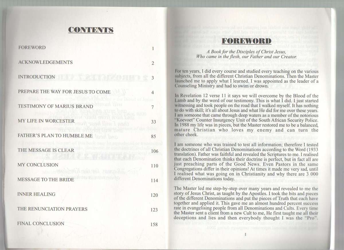 THE 15 OCCULT ROOTS THAT INFLUENCE CHRISTIANITY - MARIUS BRAND (1 ST EDITION 2004)