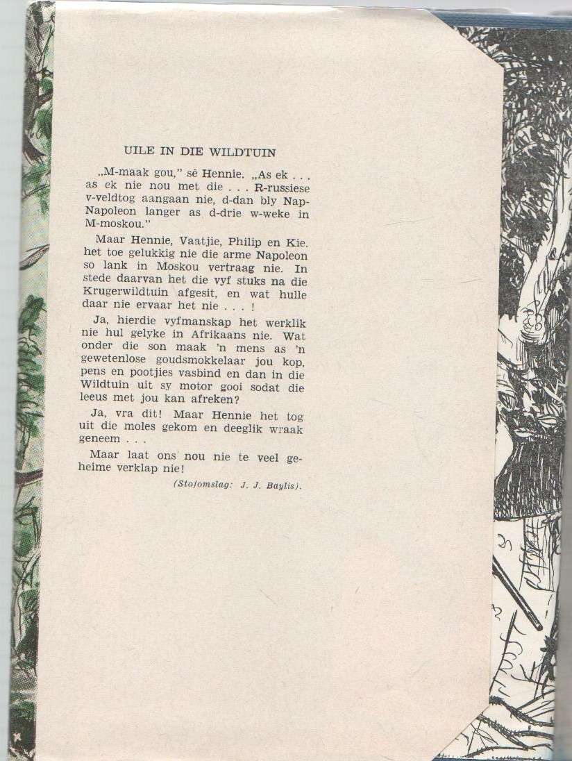 DIE UILE IN DIE WILDTUIN - COR DIRKS (3 DE DRUK 1965)