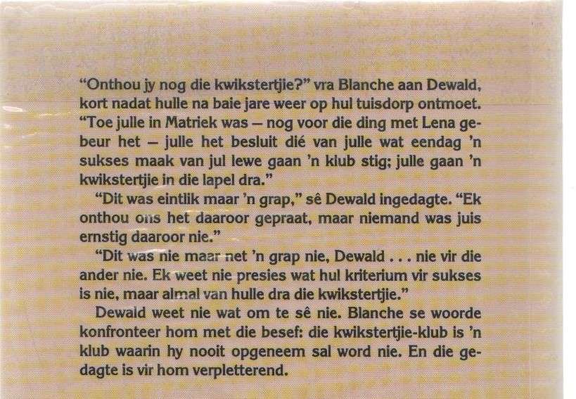 DIE KWIKSTERTJIE - JAN SCHOLTZ (2 DE UITGAWE 1992)