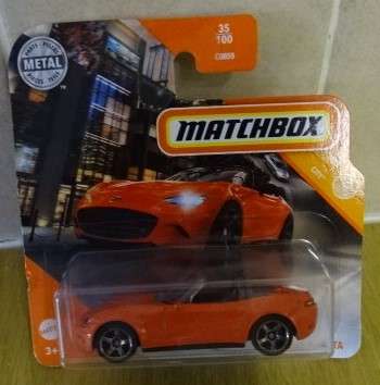 MATCHBOX ORANGE MAZDA MX-5 MIATA , SIZE 35/100 (MATTEL)