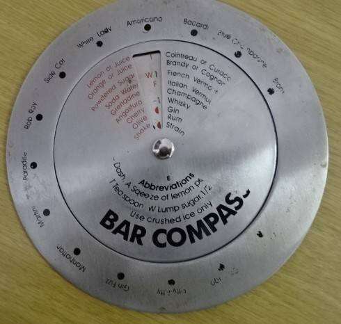 BAR COMPASS DIAL  (STAINLESS STEEL) NOVELTY ITEM WIDTH 13,5 CM