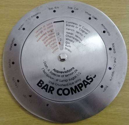 BAR COMPASS DIAL  (STAINLESS STEEL) NOVELTY ITEM WIDTH 13,5 CM