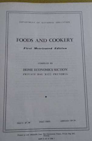 FOODS AND COOKERY FIRST METRICATED EDITION (OLD)