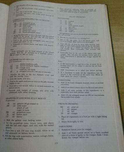 FOODS AND COOKERY FIRST METRICATED EDITION (OLD)