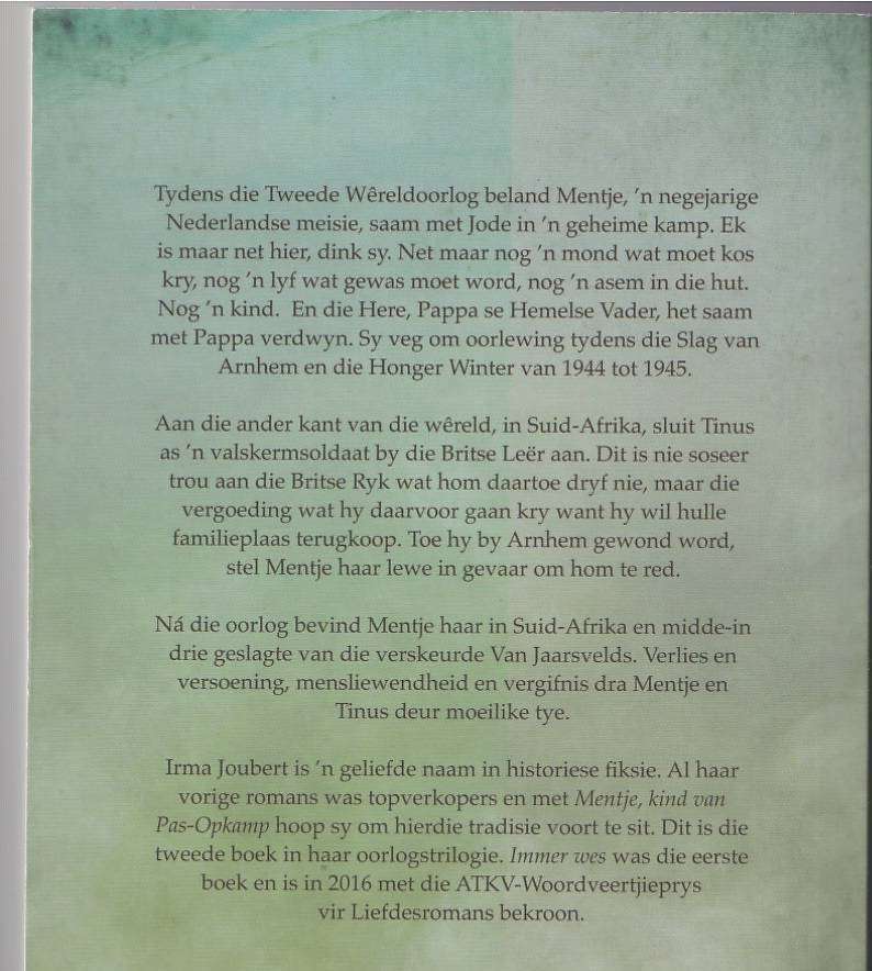 MENTJE KIND VAN PAS-OPKAMP - IRMA JOUBERT (2022)