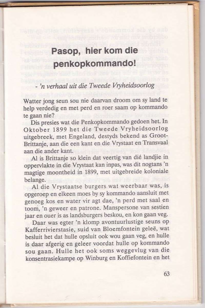 KINDERHELDE VAN DIE VRYSTAAT - LEANDRE HANEKOM (VOORWOORD 1988) BOEROORLOG INHOUD