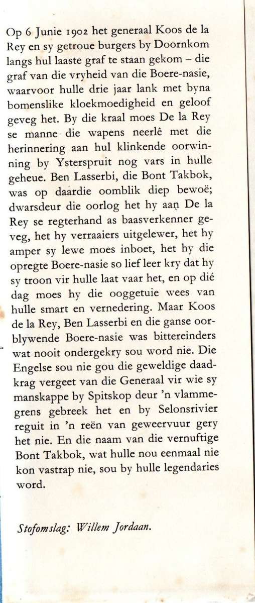 Die Bont Takbok word bitter-einder - MIKRO (3 DE DRUK 1971)