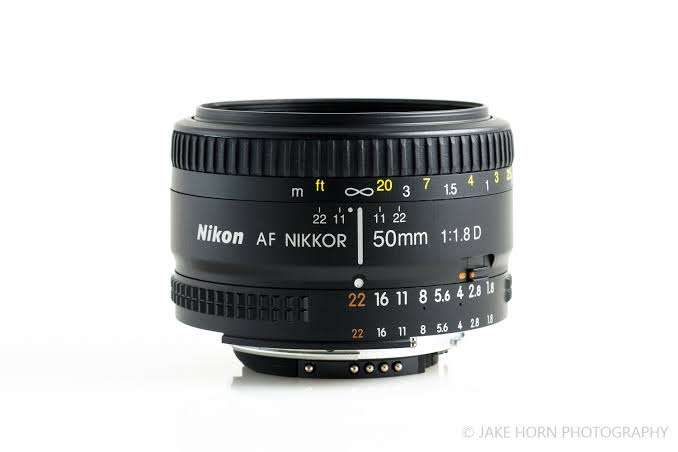 Nikon 50mm 1:1.8D AF Nikkor Prime lens.