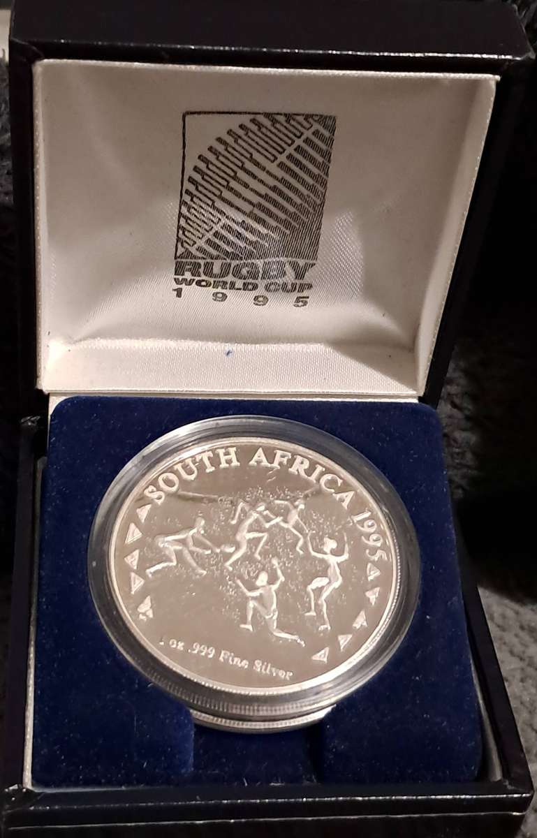 1oz .999 Silver 1995 Rugby World Cup Medallion