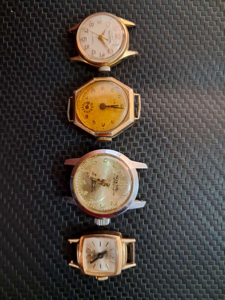 Lot of 4 ladies Mechanical watches. Invicta, 2x Lanco & National