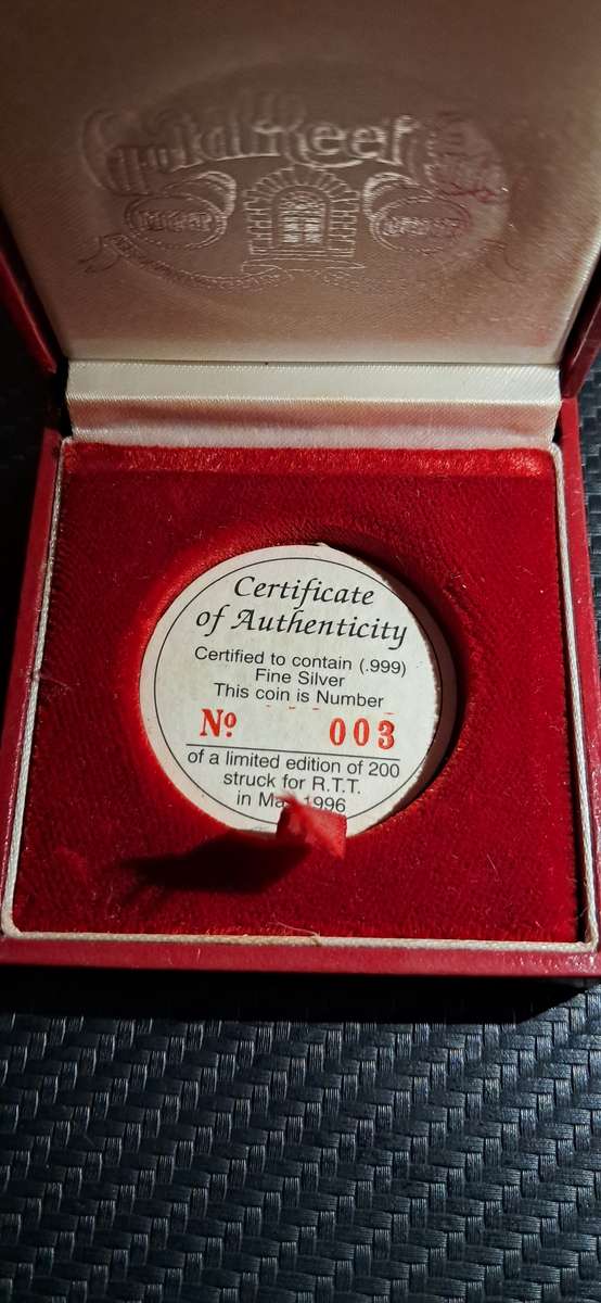 Limited Edition Gold Reef City Fine Silver Coin