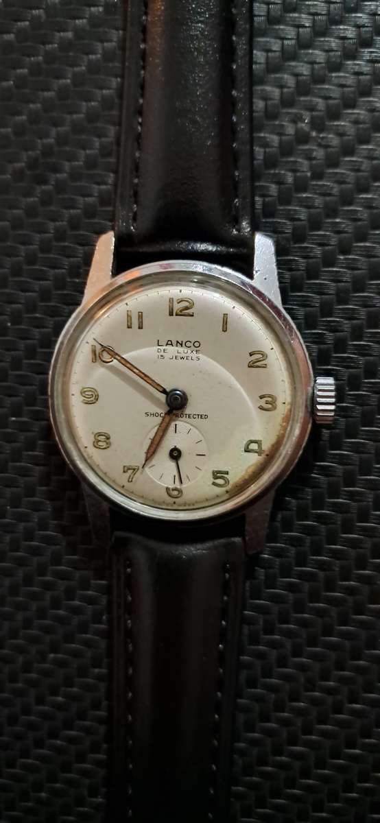 Rare Lanco Deluxe 15 Jewels Shock protected watch