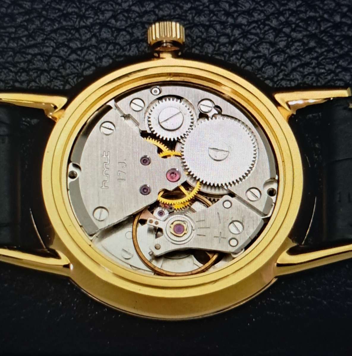 Vintage HMT Sona Para Shock gold plated mechanical watch