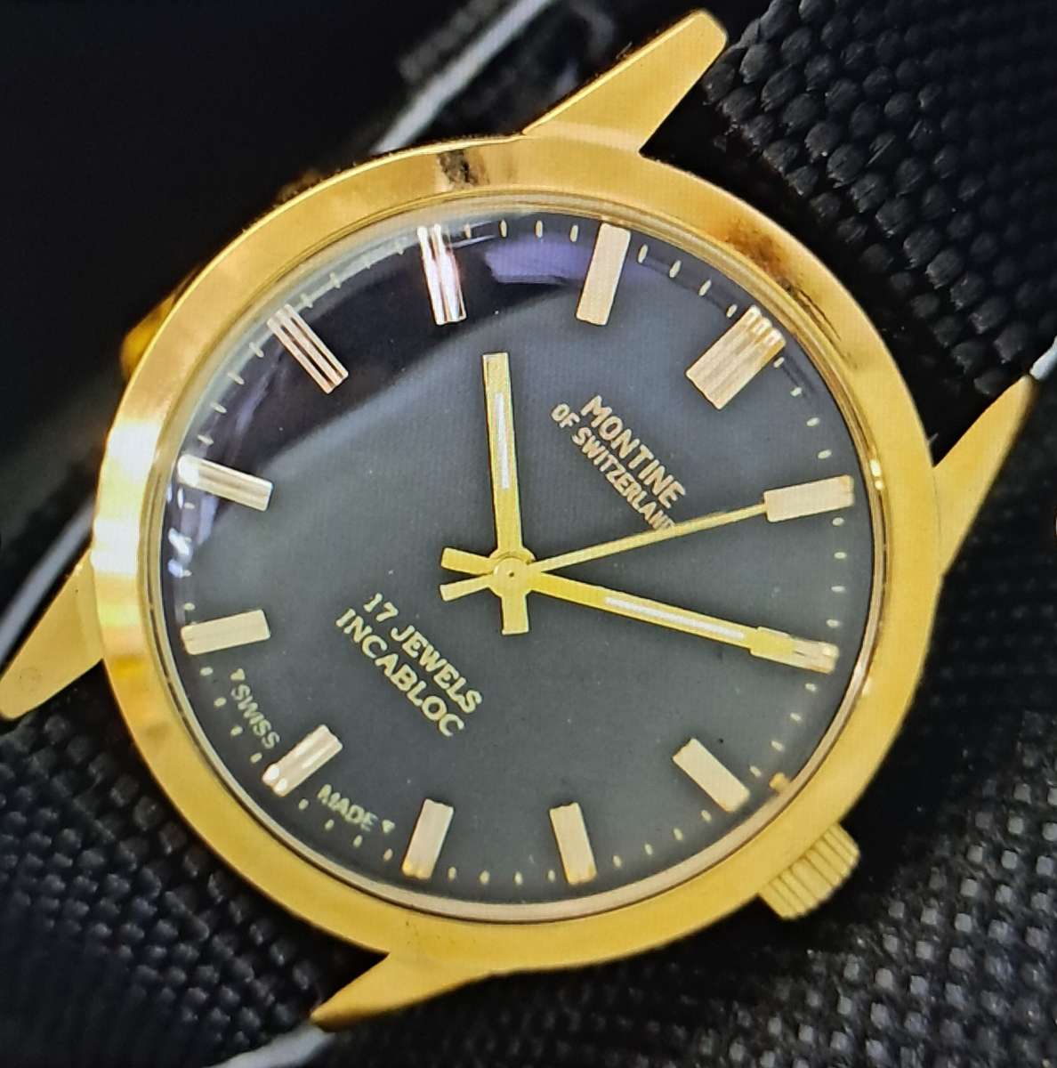 Gold plated Montine Swiss Incabloc watch