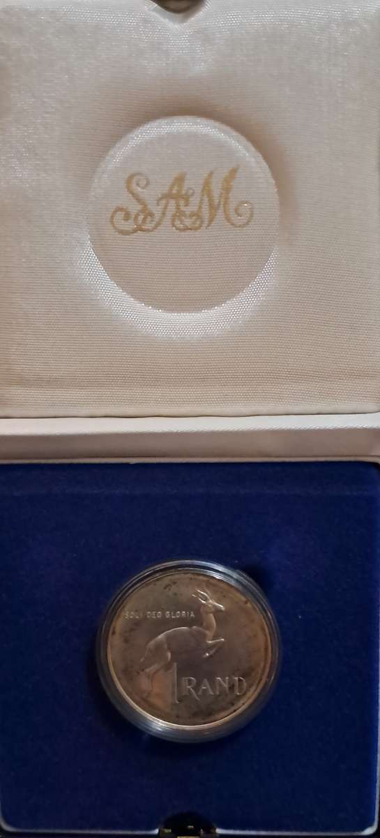 Silver 1990 Proof R1 in plastic capsule and SAM Box