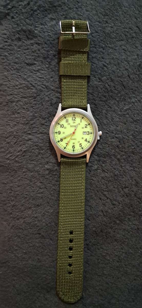 Soki Military Style Calender Watch
