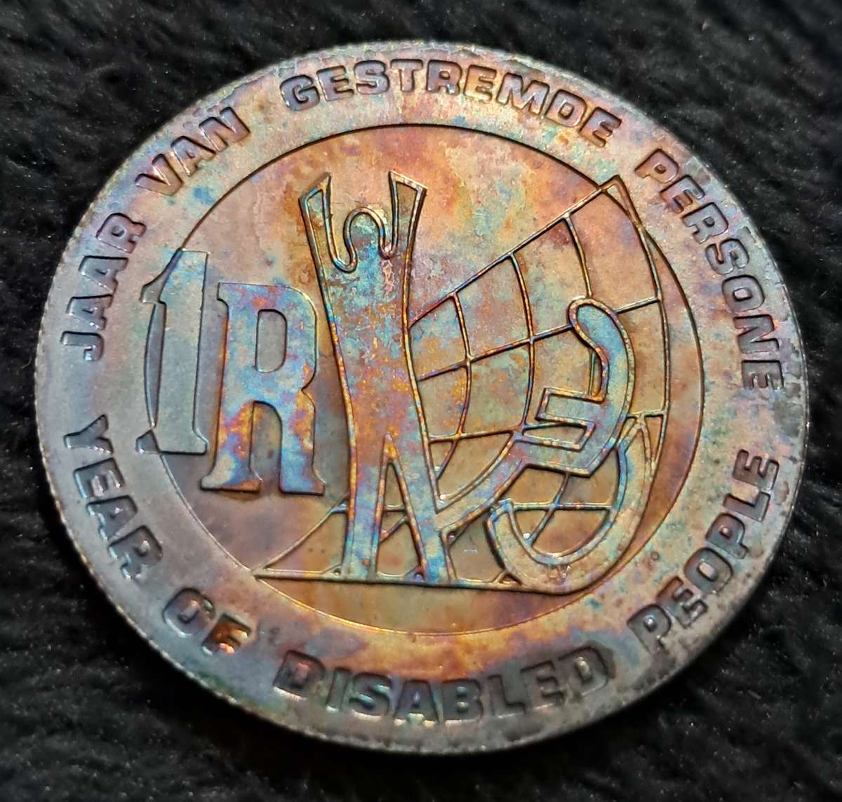 SILVER R1 1986 YEAR OF THE DISABLED