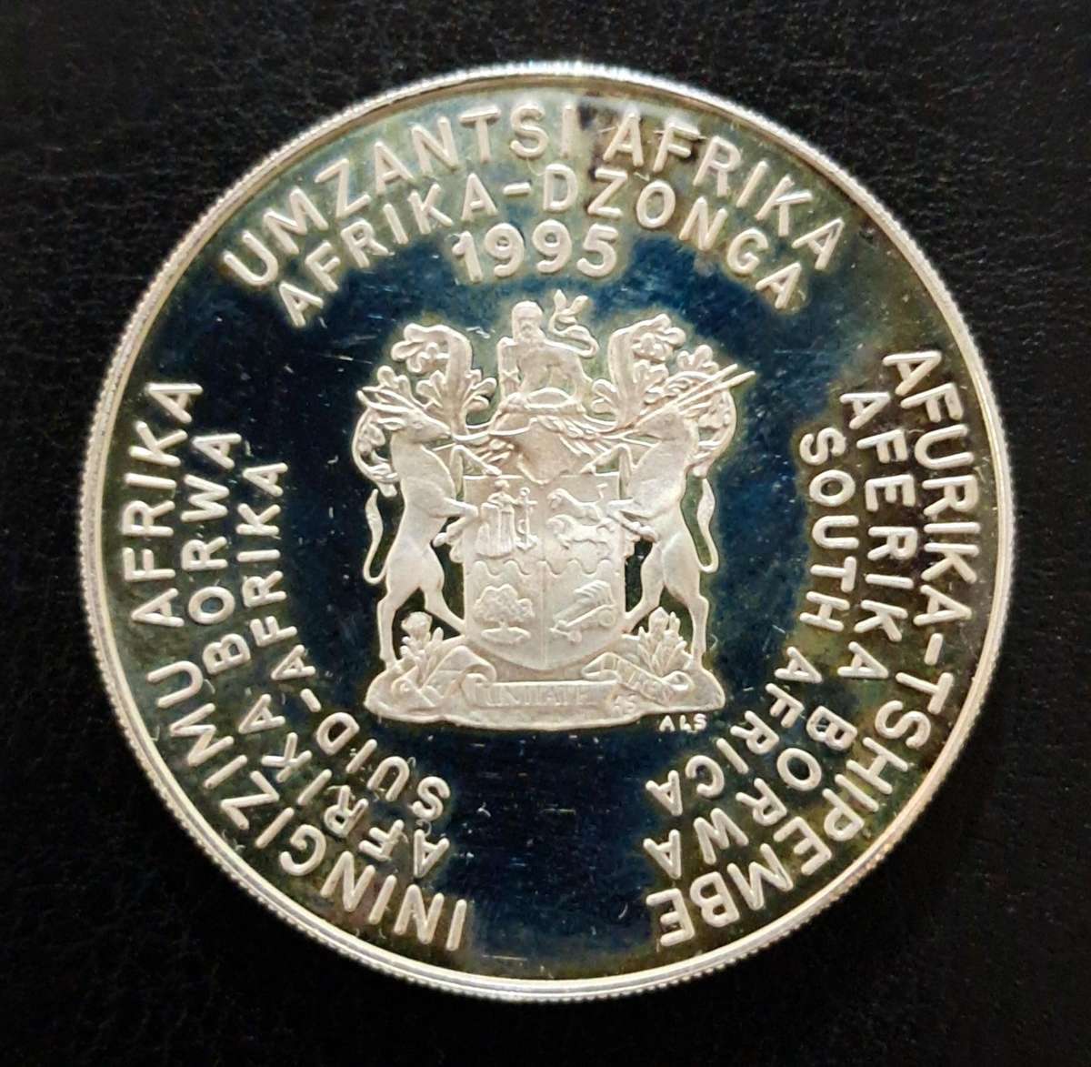 1995 Rugby World Cup 1oz Silver 2 Rand Coin