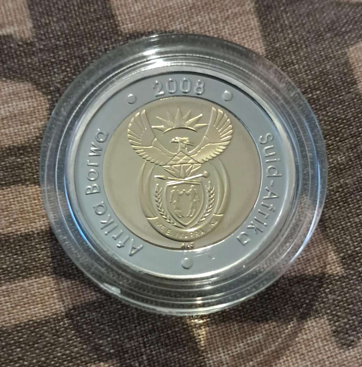 2008 Proof Mandela 90th Birthday 5 Rand Coin