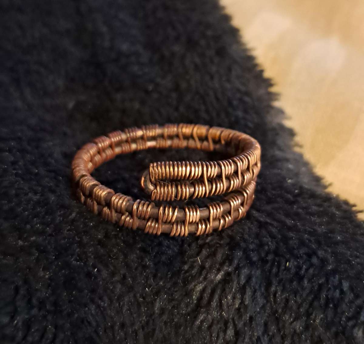 Hand Woven Adjustable Copper Wire Ring